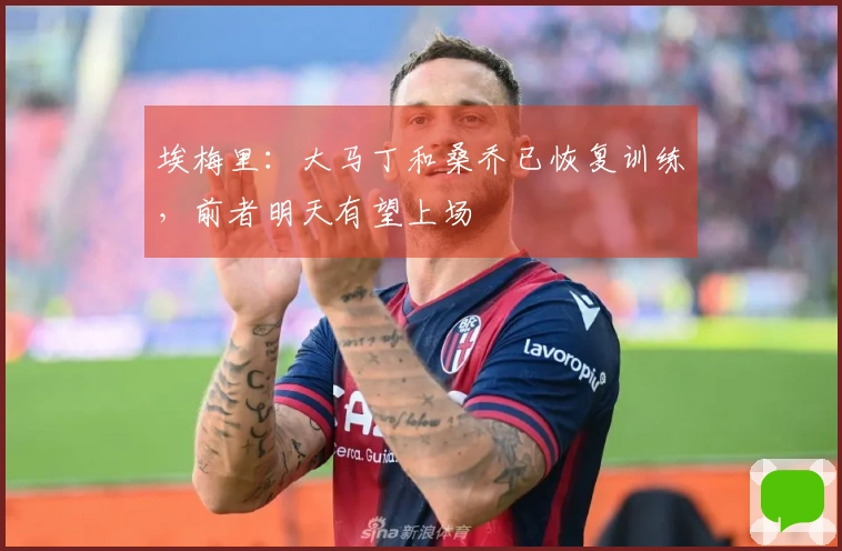 埃梅里：大马丁和桑乔已恢复训练，前者明天有望上场